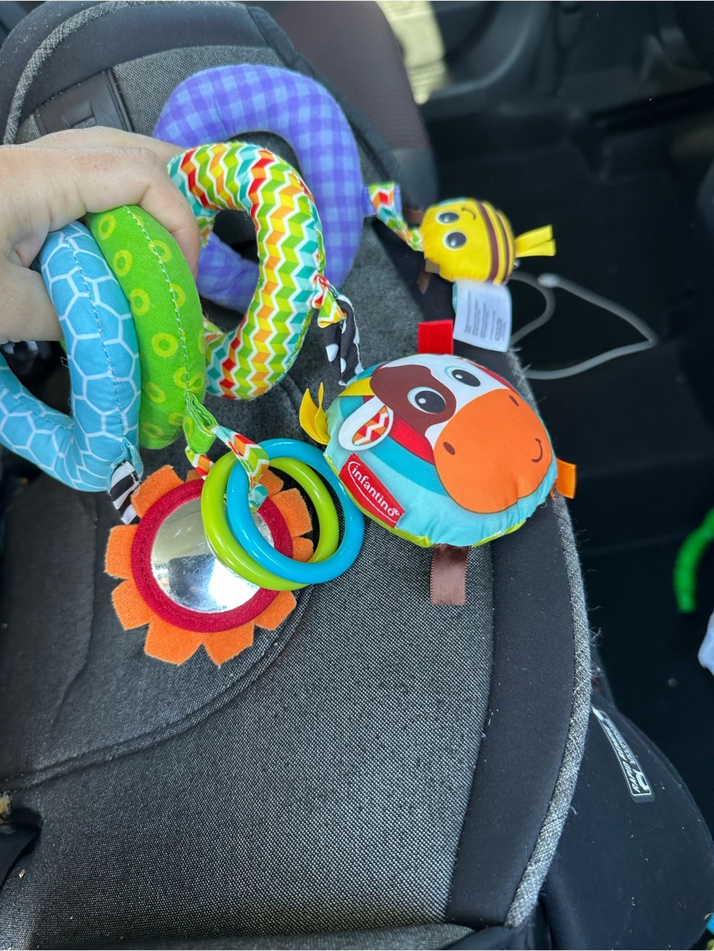 Infantino Colorful Spiral Activity Toy - Blue Green Purple Orange Yellow